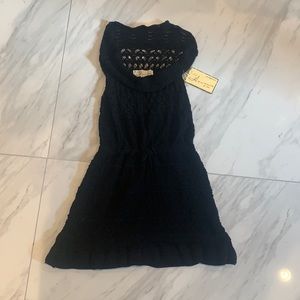 Vintage Havana tube top woman’s black midi dress